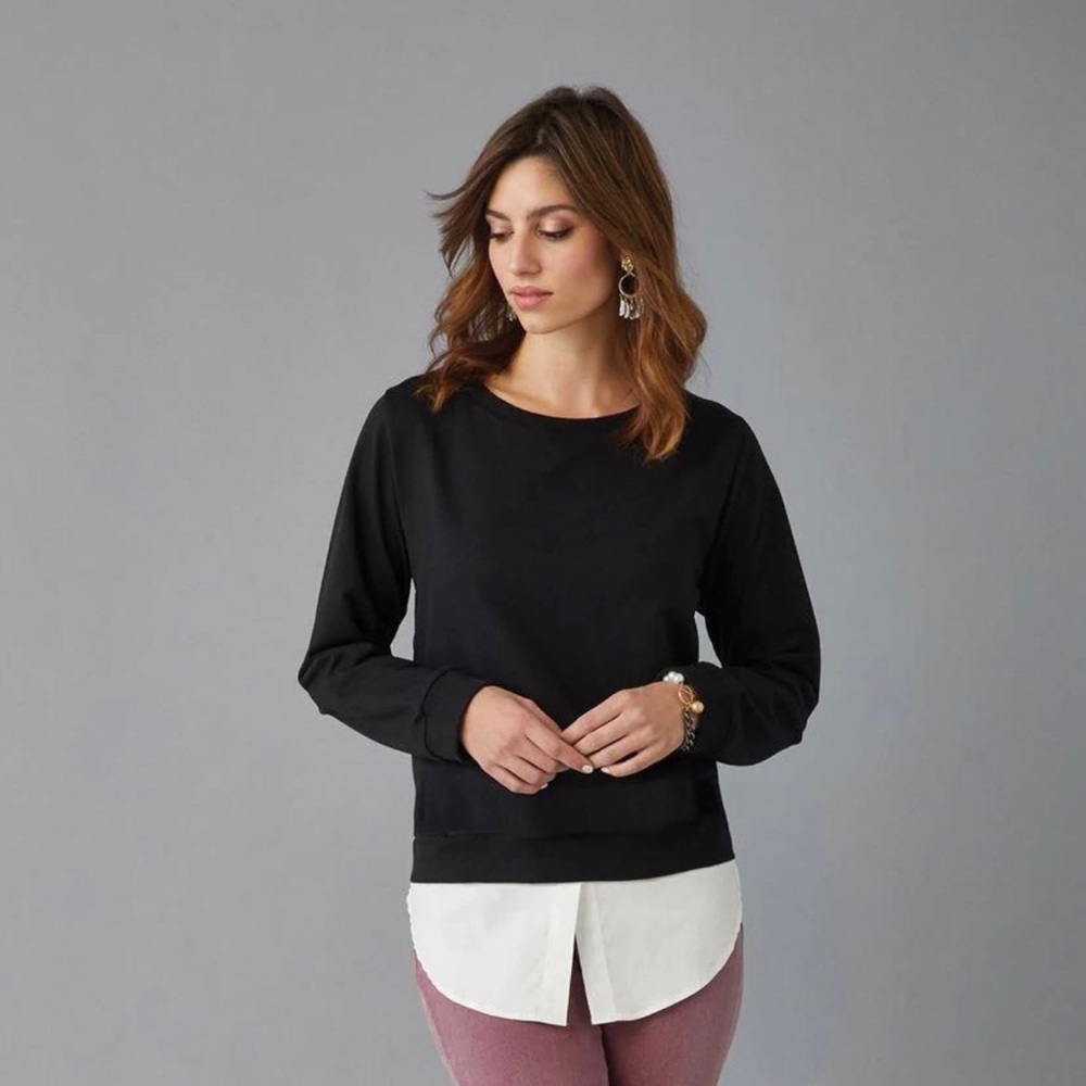 Convertible Shirttail Sweatshirt